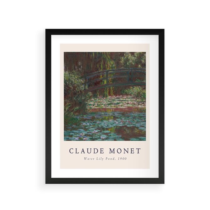 Plakat w ramie 30x40 - Sztuka i Litera - Claude Monet, reprodukcja obrazu - rama czarna