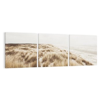 Obraz na płótnie 90x30 - Nadmorskie Wydmy - fotografia, kolory sepii