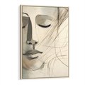 Obraz w ramie 50x70 - Tylko Zamknij Oczy - twarz kobiety, zamknięte oczy - rama drewno