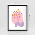 Plakat w ramie 30x40 - Migoczące Pastelowe Kształty - akwarela, minimalizm - rama czarna
