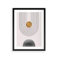 Plakat w ramie 30x40 - Geometryczny Blask - nowoczesna grafika, geometria - rama czarna
