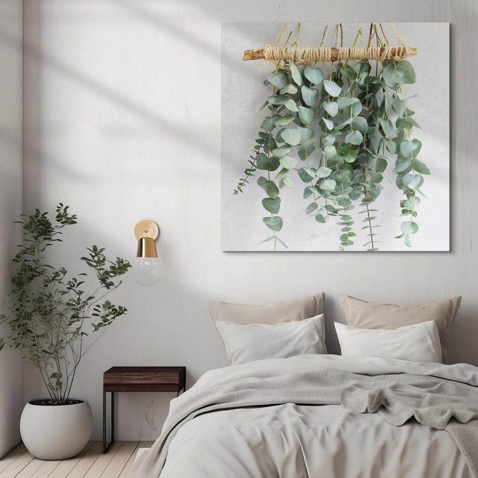 Obraz na płótnie 50x50 - Uwodzicielska zieleń eukaliptusa - eukaliptus, zielone