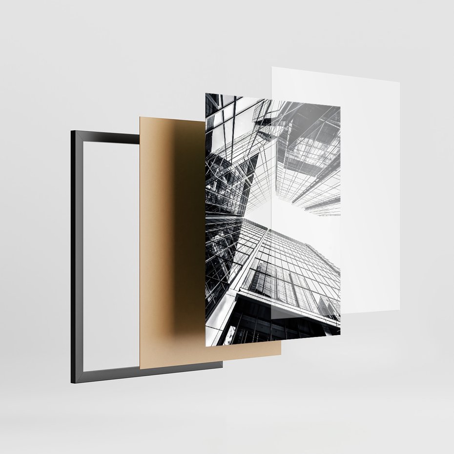 Zestaw obrazy w ramie 30x40 galeria - Nowoczesny, minimalizm, cytat, typografia - rama czarna