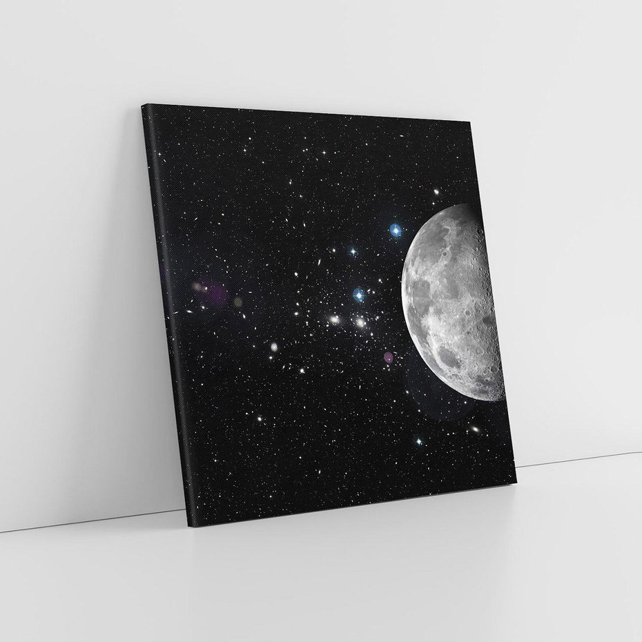 Obraz na płótnie 50x50 - spotkanie z gwiazdami - księżyc, gwiazdy