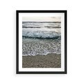 Plakat w ramie 40x50 - Spokojna Plaża - plaża, żwirek - rama czarna