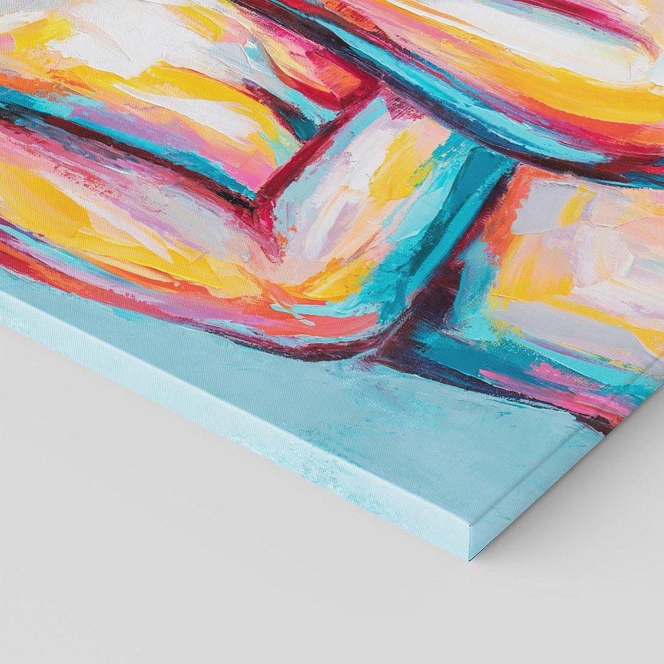 Obraz na płótnie 30x30 - Nagie Natchnienie - obraz olejny, naga kobieta