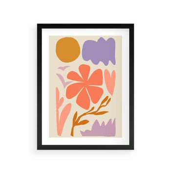 Plakat w ramie 30x40 - Nowoczesne Światło - abstrakcyjny obraz, pastelowe kolory - rama czarna