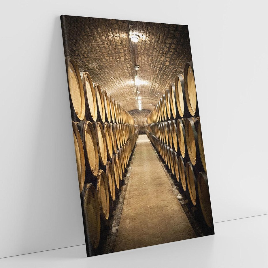 Obraz na płótnie 50x70 - Winniczka - winnica, beczki