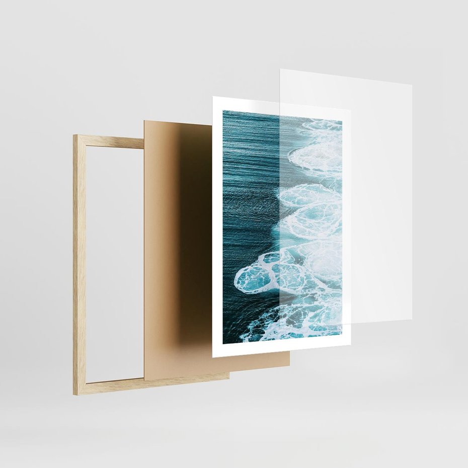 Plakat w ramie 50x70 - Morska potęga - morze, ocean - rama drewno