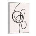 Obraz w ramie 70x100 - Migotliwa Kreatywność - abstrakcyjne szkicowane linie, minimalizm - rama biała