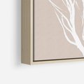 Obraz w ramie 50x50 - Impresje Pastelowych Nastrojów - minimalistyczny delikatny obraz, beżowe odcienie - rama drewno