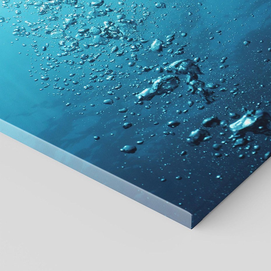 Obraz na płótnie 50x50 - Gra Bąbelków - woda, bąbelki