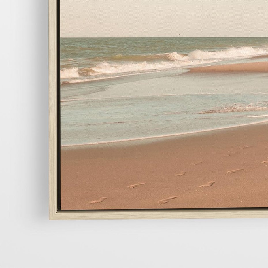 Obraz w ramie 70x50 - Ukojenie na Plaży - fotografia, rajska plaża - rama drewno