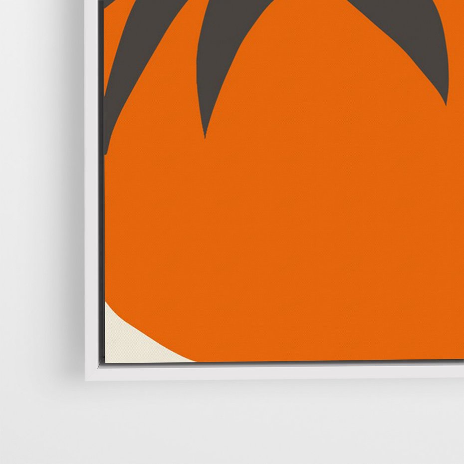 Obraz w ramie 80x120 - Jadalne Kształty - nowoczesny plakat do kuchni, pomidory - rama biała