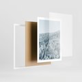 Plakat w ramie 50x70 - Cicha Zima - las, zima - rama biała