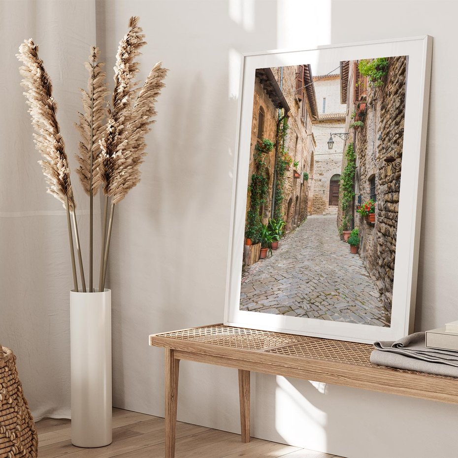 Plakat bez ramy 30x40 - Urok Uliczki we Włoszech - uliczka, Włochy