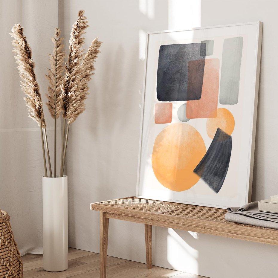 Plakat bez ramy 30x40 - Geometria w Abstrakcji - abstrakcja, proste formy