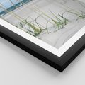 Plakat w ramie 30x40 - Przytulna Śródziemnomorska Trawa - plaża, trawy - rama czarna