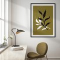 Plakat bez ramy 21x30 - Wewnętrzne Odsłony - liście, gałązki