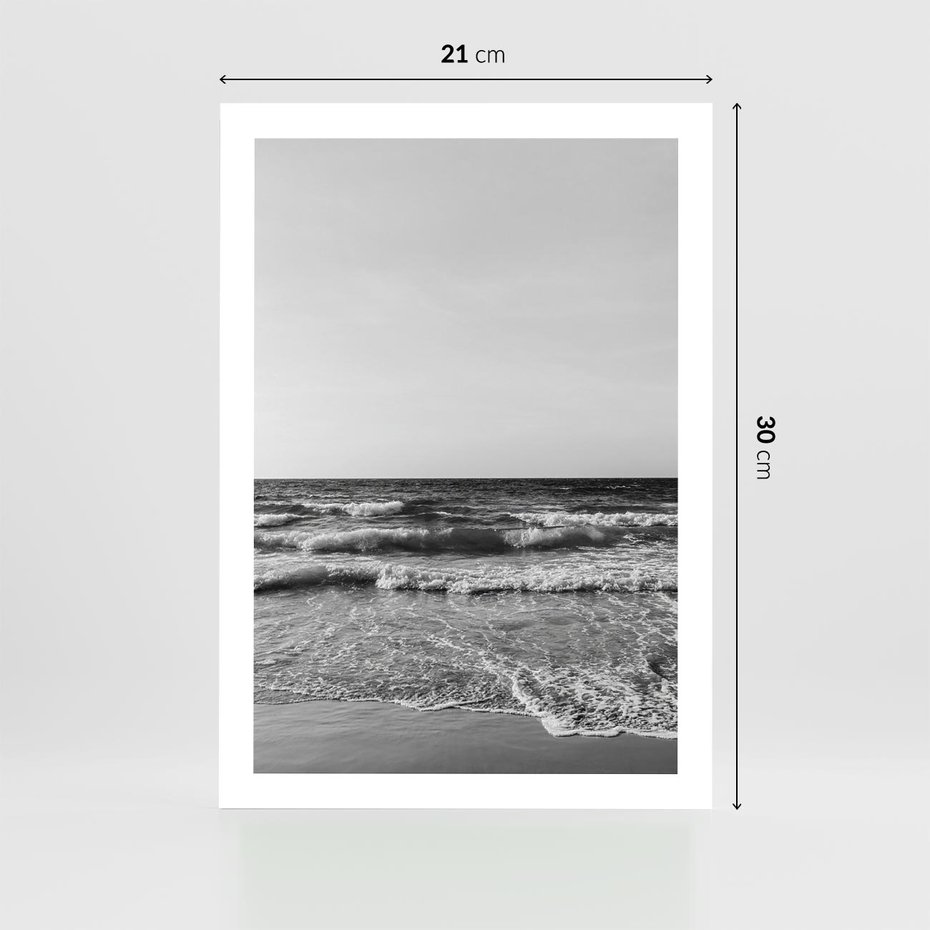 Plakat bez ramy 21x30 - Słuchaj Śpiewu Fal - morze, fale