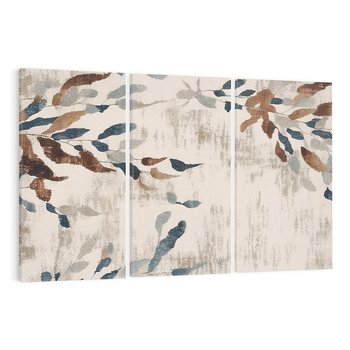 Obraz na płótnie 120x80 - Refleksje liściowych barw - abstrakcyjne kształty, przypominają liście