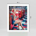 Plakat bez ramy 40x50 - Stylowa Elegancja - retro, pinup