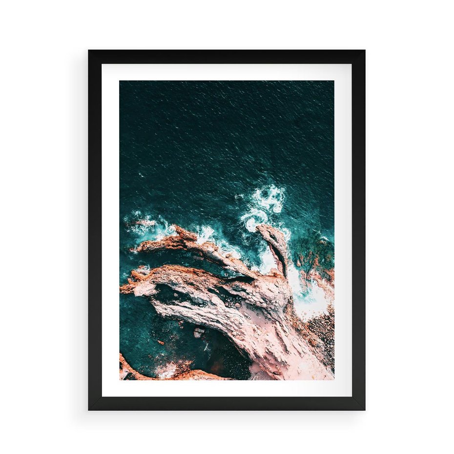 Plakat w ramie 50x70 - Morze w Perspektywie - morze, ocean - rama czarna
