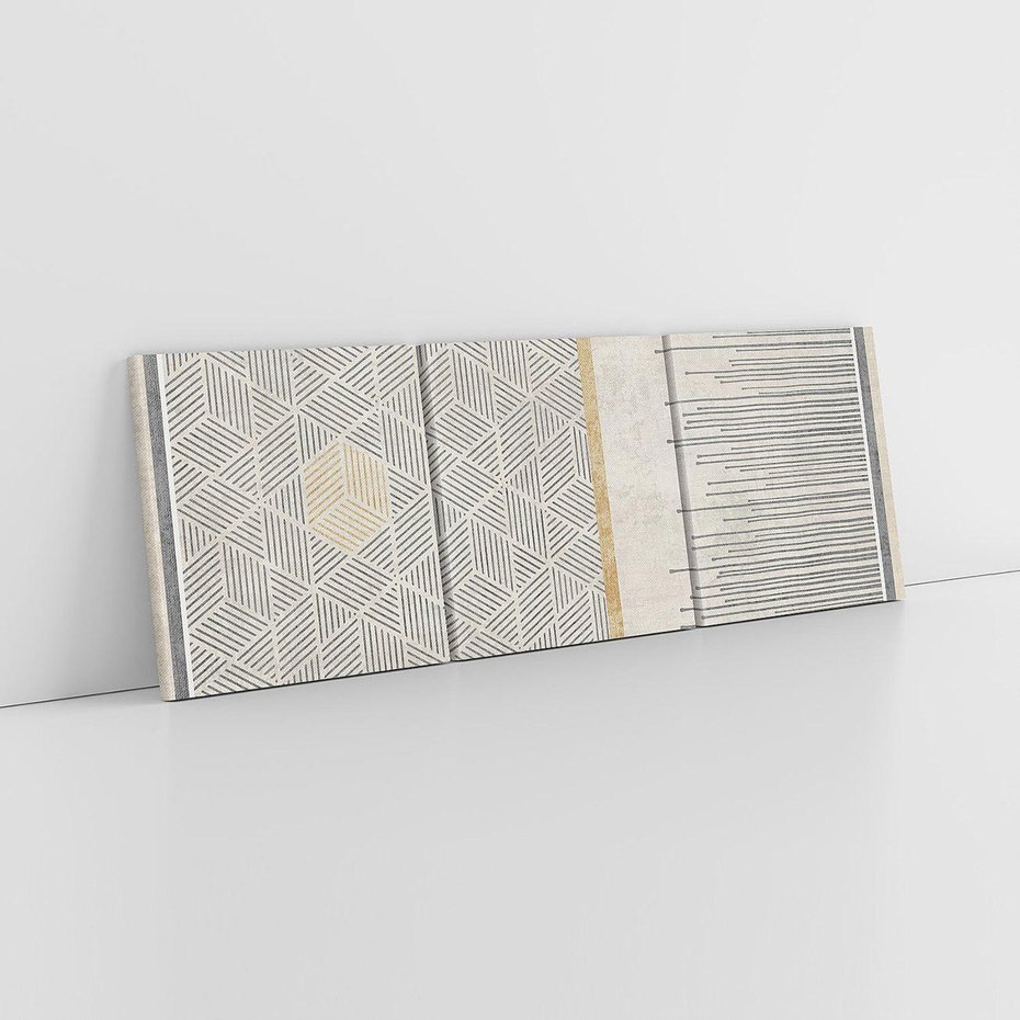 Obraz na płótnie 150x50 - Drobny Print Klasyki - geometryczne linie, styl mid century