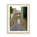 Plakat w ramie 50x70 - Urokliwa perspektywa uliczki - uliczka, perspektywa - rama drewno