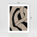 Plakat bez ramy 30x40 - Obce Wariacje - abstrakcyjne linie, mroczny plakat