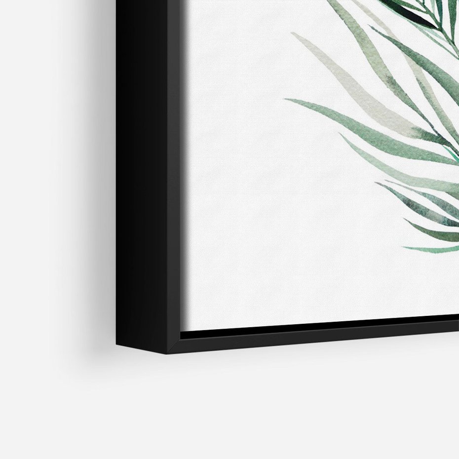 Obraz w ramie 70x100 - Blask Natury - złote, liście - rama czarna