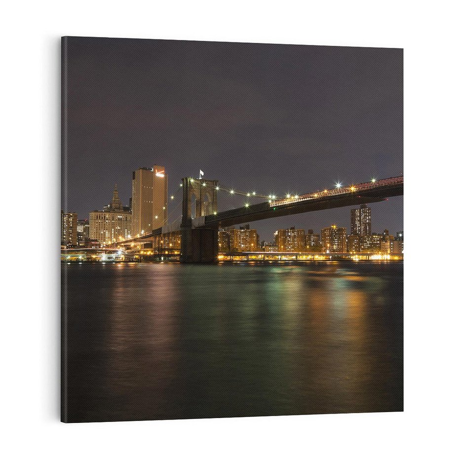 Obraz na płótnie 70x70 - Most nad nowojorską panoramą - most, Nowy Jork