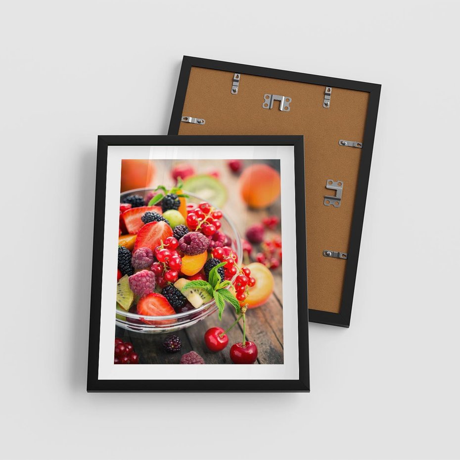 Plakat w ramie 40x50 - Smakowite Porywy - owoce, jedzenie - rama czarna