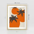 Plakat w ramie 40x50 - Jadalne Kształty - nowoczesny plakat do kuchni, pomidory - rama drewno
