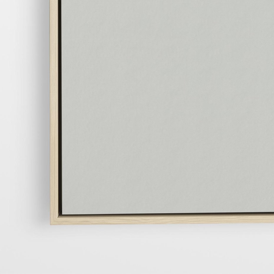 Obraz w ramie 50x50 - Zieleń i Subtelność - kaktusy, liście - rama drewno