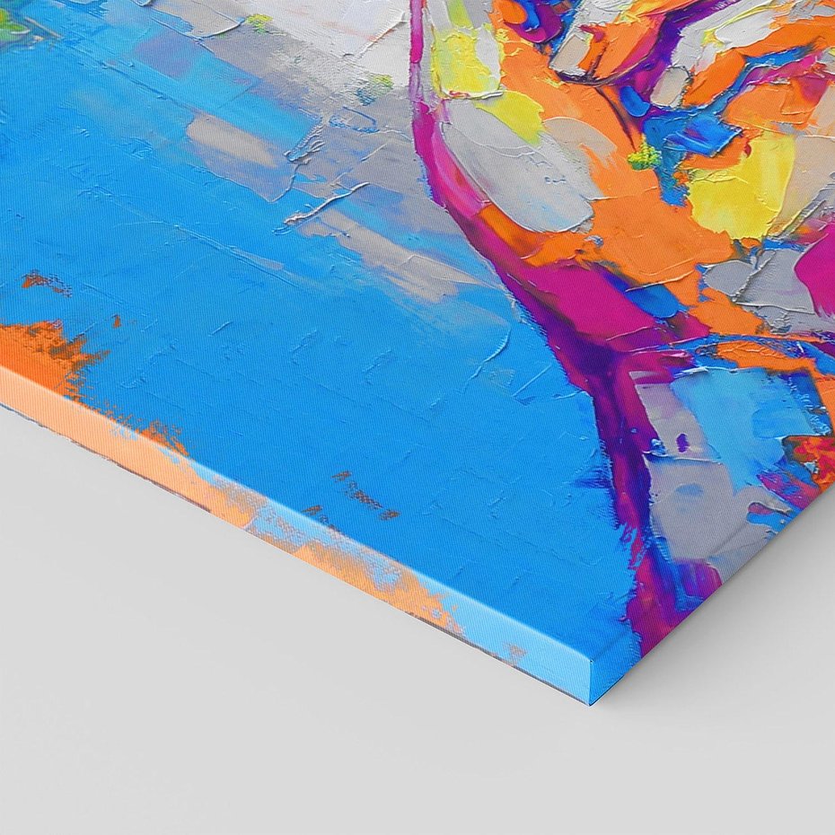 Obraz na płótnie 120x60 - Refrakcje wewnętrznego światła - abstrakcyjne dzieło, dłoń trzyma żarówkę