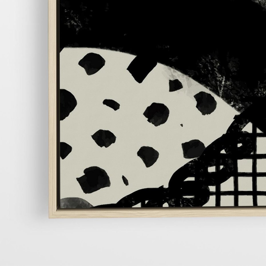 Obraz w ramie 50x50 - Nieznanie Zaskoczenia - bstrakcyjna mroczna kompozycja, nieregularne - rama drewno