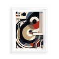 Plakat w ramie 40x50 - Wibracje Marzeń - abstrakcyjny obraz, geometryczne koła - rama biała