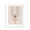 Plakat w ramie 40x50 - Strukturalne Kształty Postępu - boho plakat, minimalizm - rama biała