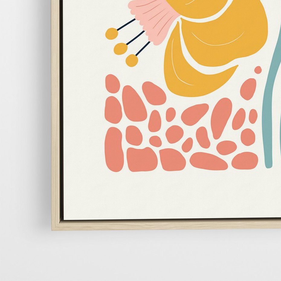 Obraz w ramie 80x120 - Pastelowa Piękność - nowoczesna sztuka, plakat - rama drewno