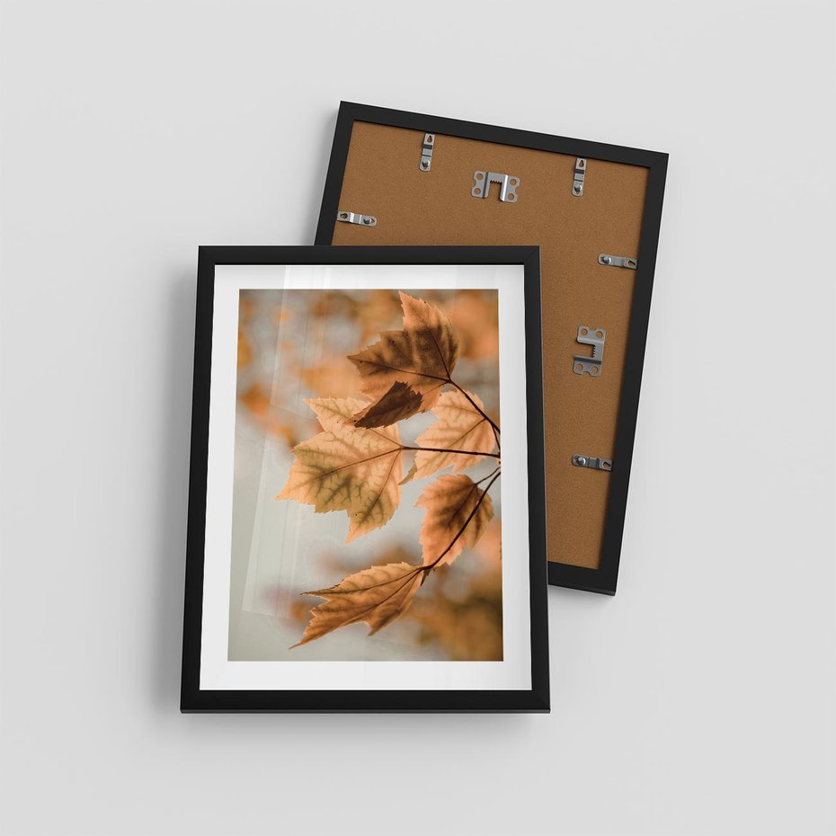 Plakat w ramie 30x40 - Magia Jesieni - liście, jesień - rama czarna