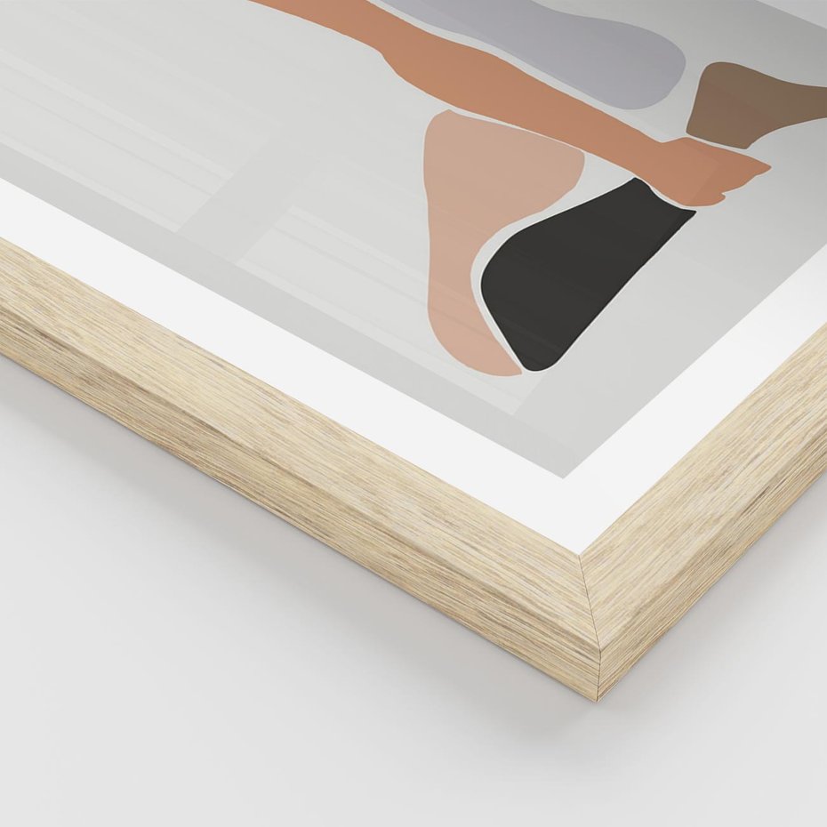 Plakat w ramie 30x40 - Widok Abstrakcyjny - abstrakcyjny obraz, minimalizm - rama drewno