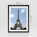 Plakat w ramie 30x40 - Paryż z wieżą Eiffla - Eiffla, Paryż - rama czarna