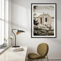 Plakat bez ramy 30x40 - Nostalgiczna Oaza - rustykalny domek, domek nad jeziorem