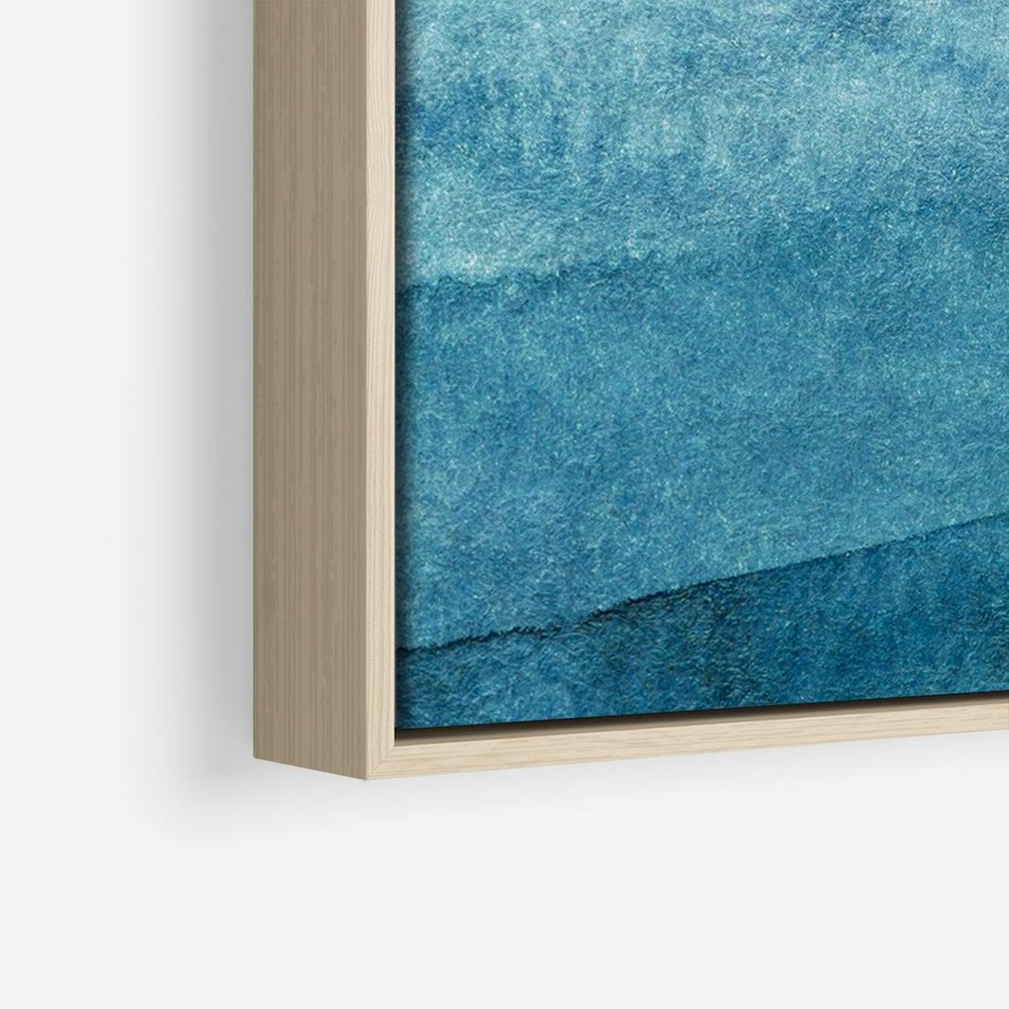 Obraz w ramie 100x70 - Kolorowe fale akwareli - akwarela, fale - rama drewno