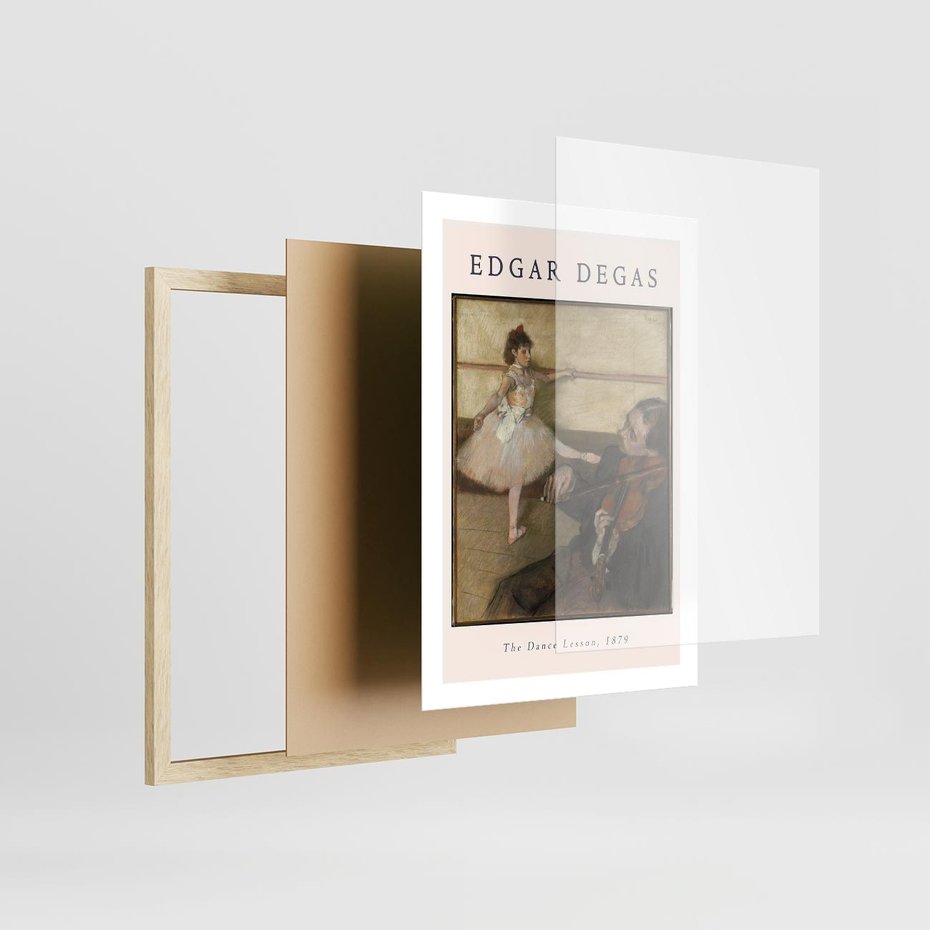 Plakat w ramie 50x70 - Klasyka Baletu - Edgar Degas, reprodukcja obrazu - rama drewno