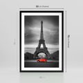 Plakat w ramie 50x70 - Elegancja Wieży - wieża, Eiffla - rama czarna