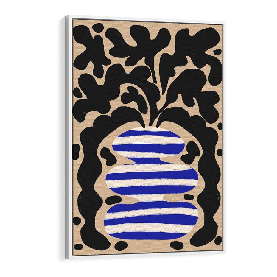 Obraz w ramie 70x100 - Boho Wizje - abstrakcyjny plakat, ciekawe formy - rama biała