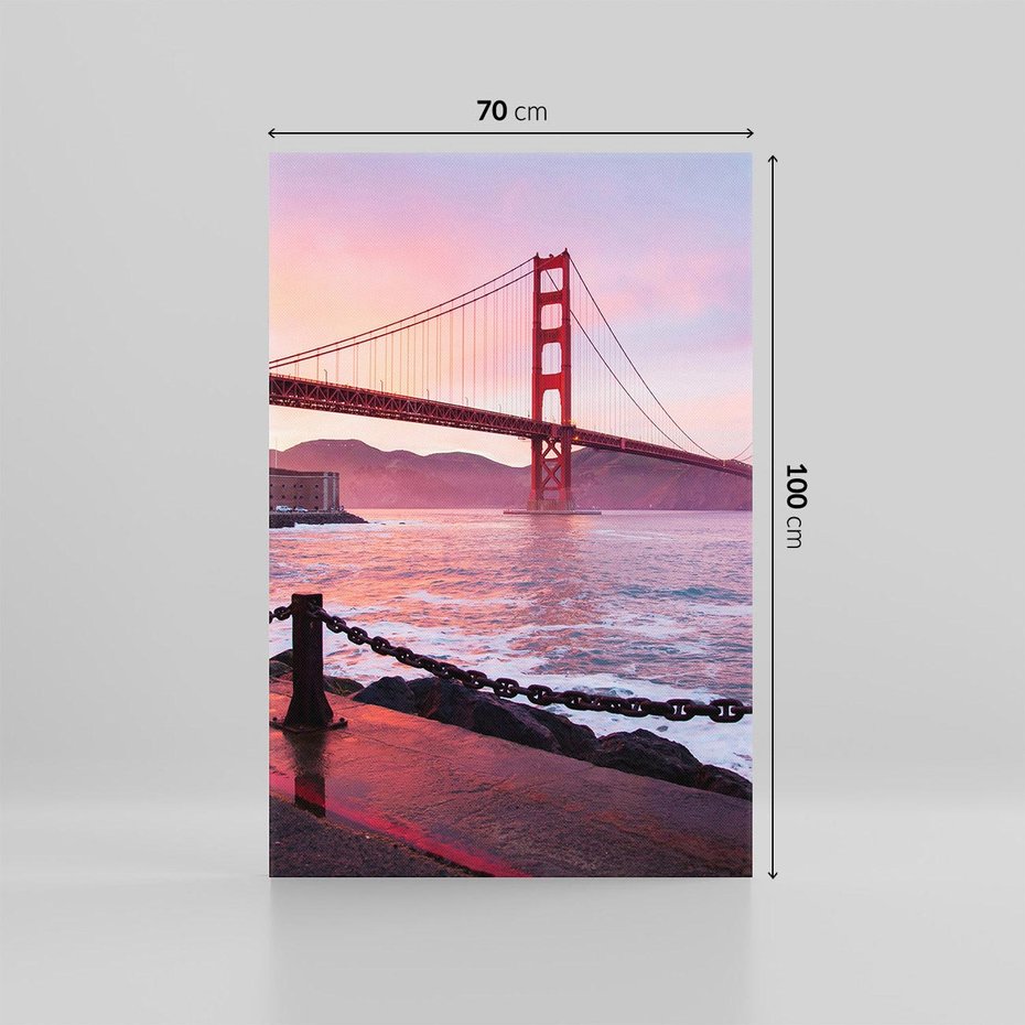 Obraz na płótnie 70x100 - Golden Gate most USA - Golden Gate, most