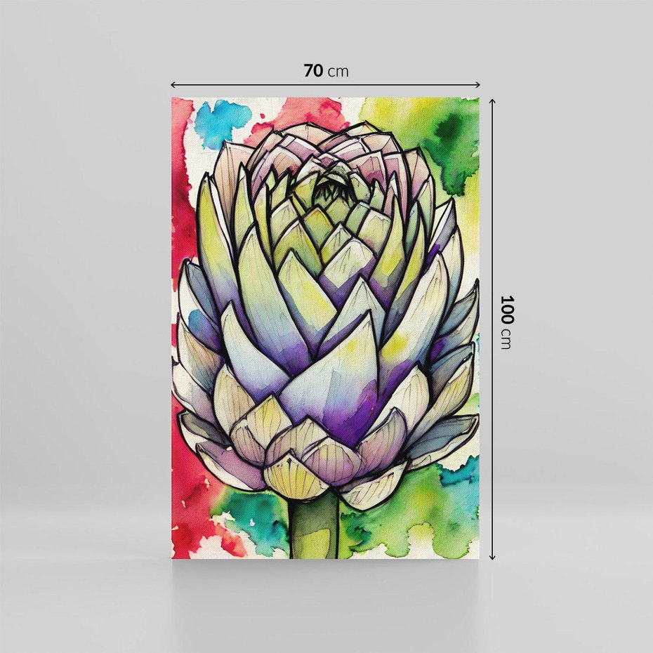 Obraz na płótnie 70x100 - Zamknięte w Roślinie - abstrakcja, akwarela